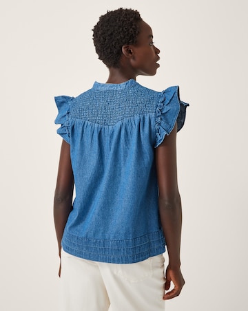 Monsoon Holly Embroidered Denim Top