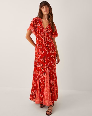Monsoon Tallie Floral Cape Maxi Dress