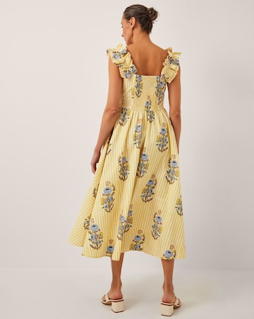 Monsoon Maria Floral Stripe Midi Dress