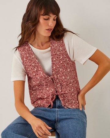 Monsoon Felipa Floral Print Waistcoat