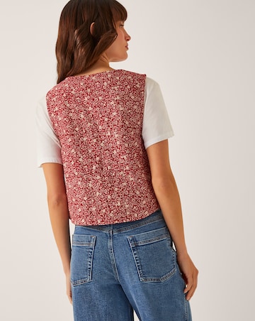 Monsoon Felipa Floral Print Waistcoat