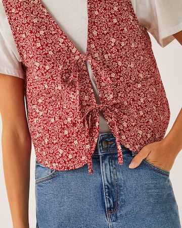 Monsoon Felipa Floral Print Waistcoat