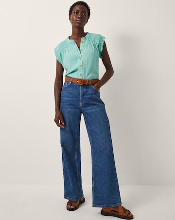 Monsoon Evelyn Sleeveless Smocked Top