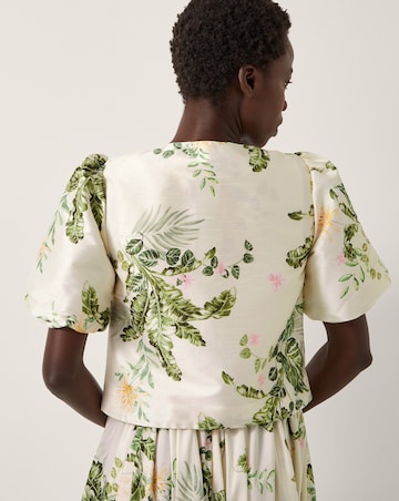 Monsoon Anne Floral Puff Sleeve Jacket
