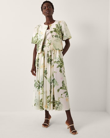 Monsoon Anne Floral Puff Sleeve Jacket