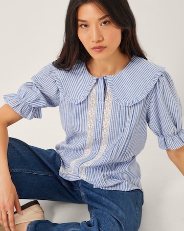 Monsoon Winnie Lace Stripe Shirt