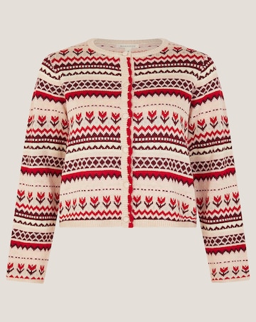 Monsoon Juno Floral Fair Isle Cardigan