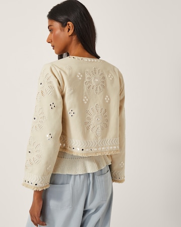 Monsoon Calista Cutwork Cropped Jacket