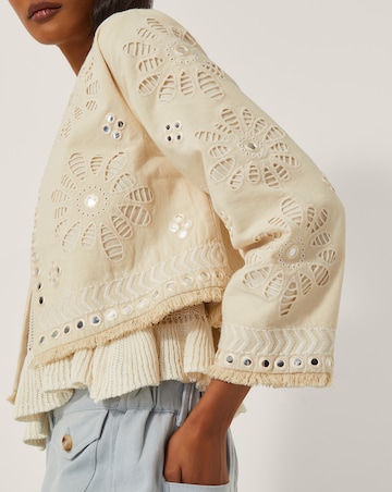 Monsoon Calista Cutwork Cropped Jacket