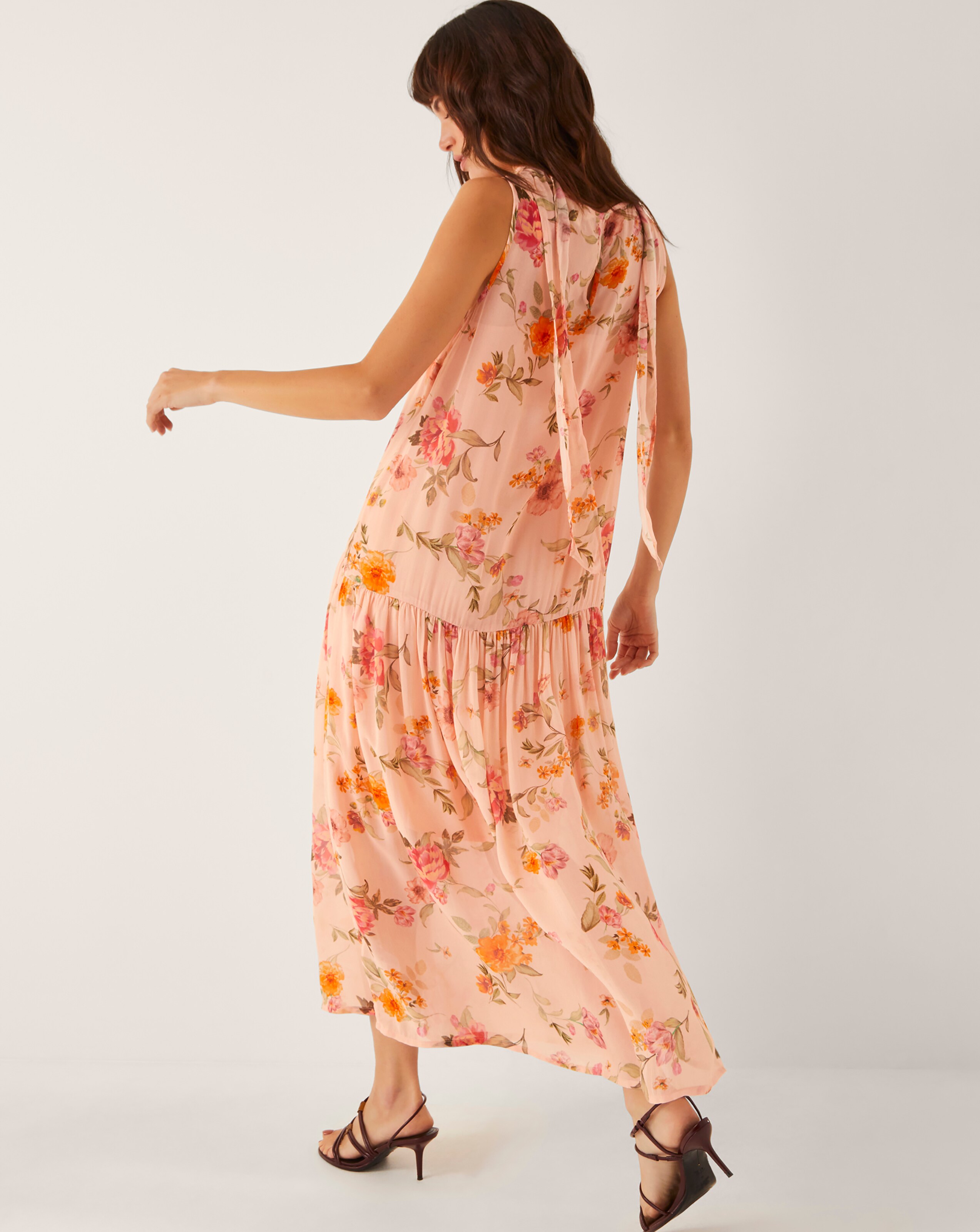 Monsoon Cassia Floral Print Midi Dress Ambrose Wilson