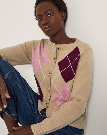 Monsoon Anne Argyle Knitted Cardigan