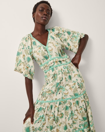 Monsoon Saoirse Floral Tiered Midi Dress