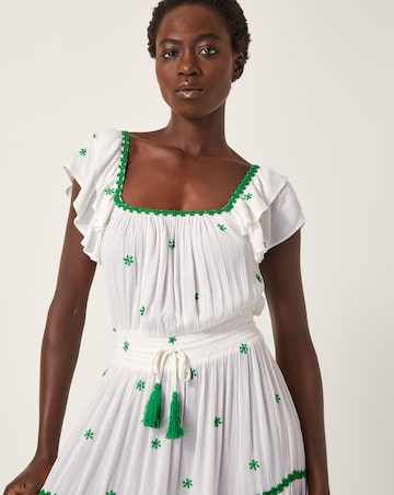 Monsoon Isabelle Square Neck Midi Dress