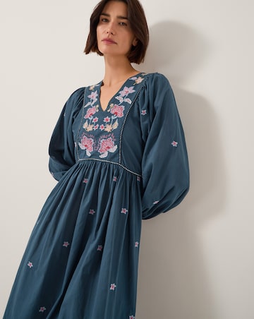 Monsoon Bria Embroidered Midi Dress