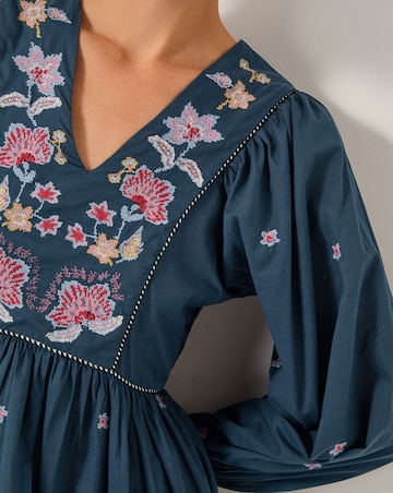 Monsoon Bria Embroidered Midi Dress