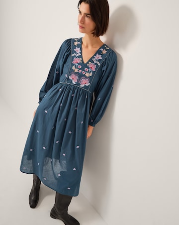 Monsoon Bria Embroidered Midi Dress