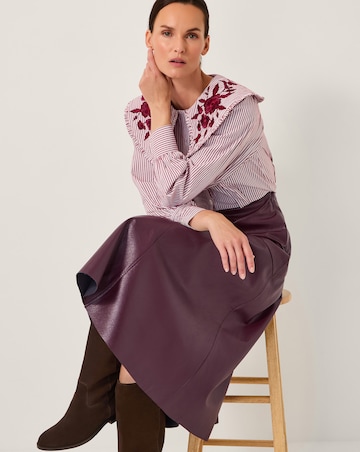 Monsoon Marnie Faux Leather Midi Skirt