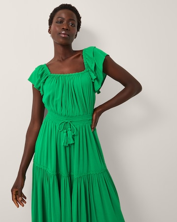 Monsoon Isabela Square Neck Midi Dress