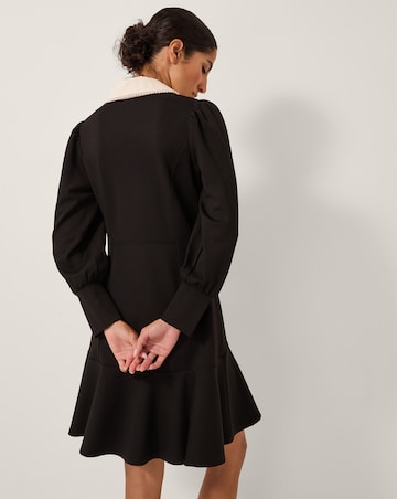 Monsoon Priya Ponte Collar Mini Dress