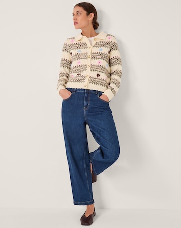 Monsoon Ella Floral Collar Cardigan