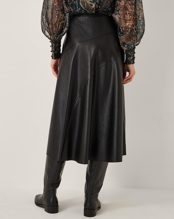 Monsoon Marnie Faux Leather Midi Skirt