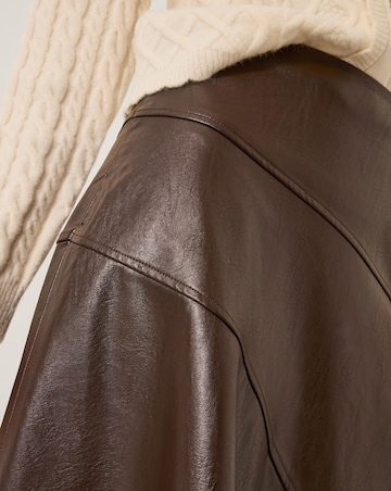 Monsoon Marnie Faux Leather Midi Skirt