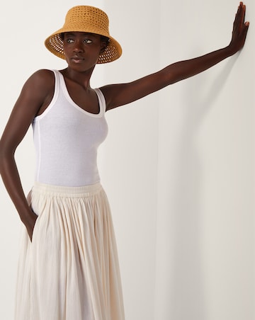 Monsoon Bethany Crinkle Midi Skirt
