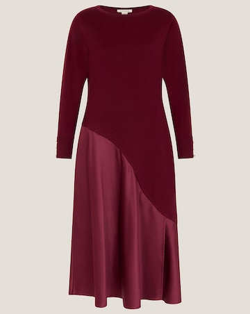 Monsoon Saz Mix Satin Midi Dress
