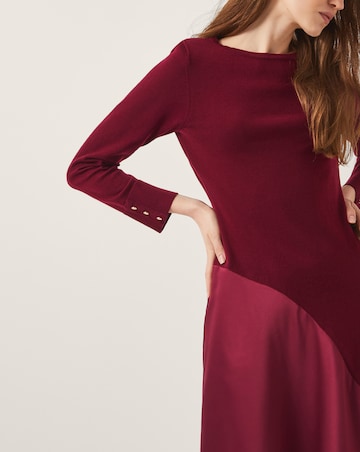 Monsoon Saz Mix Satin Midi Dress