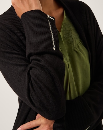 Monsoon Sade Zip Longline Cardigan