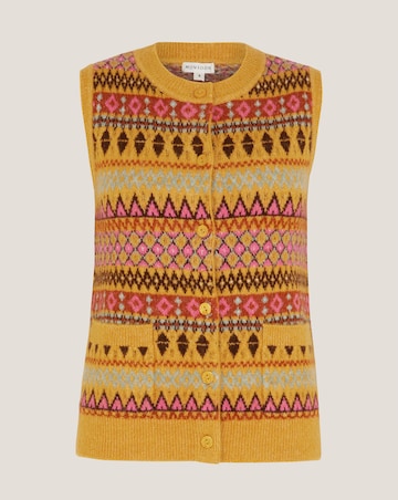 Monsoon Fleur Fair Isle Button Knitted Vest