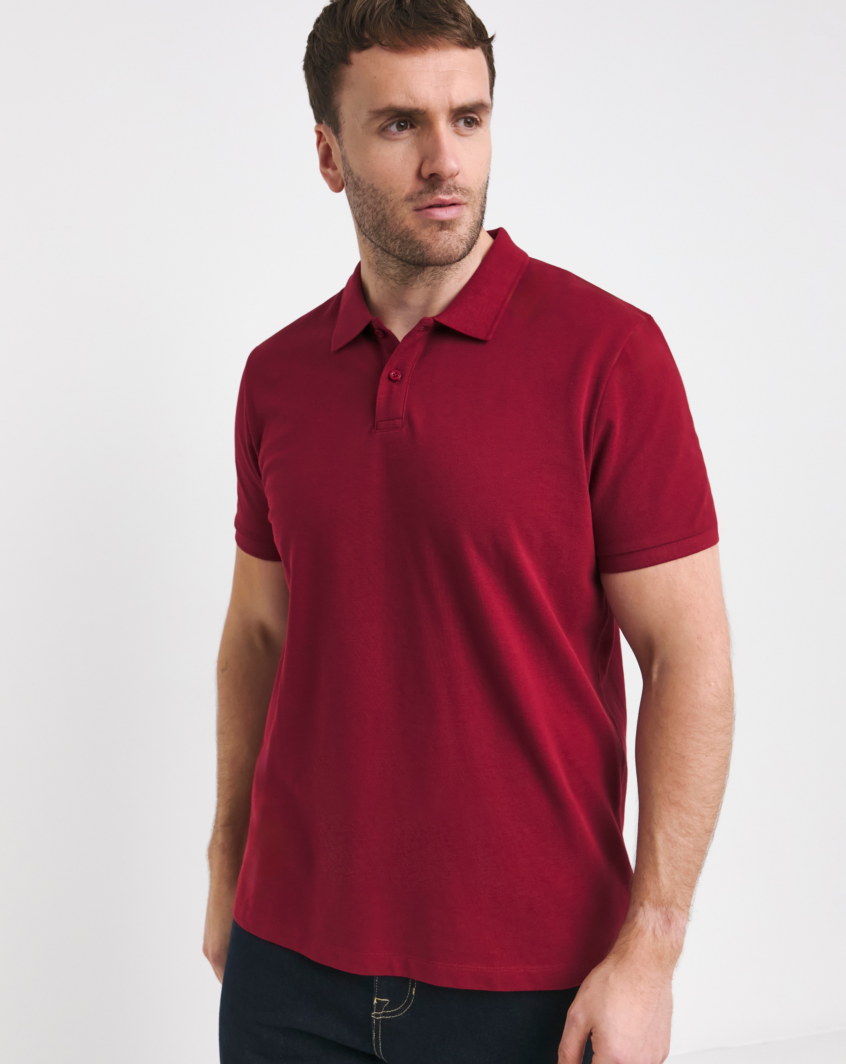 Pure Cotton Pique Polo Long