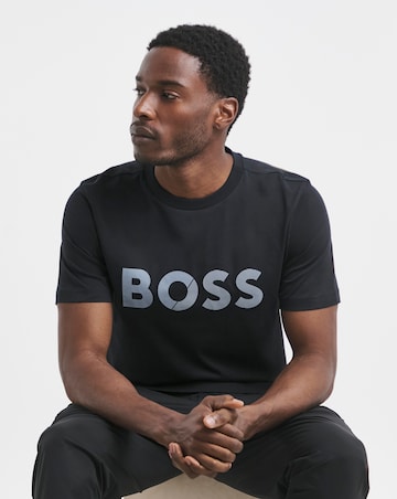 BOSS Short Sleeve Tape Logo T-Shirt - Dark Blue