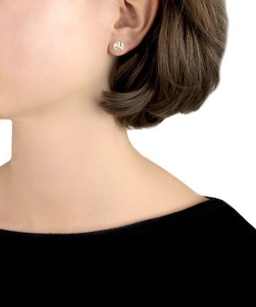 9ct Gold Ribbed Knot Stud Earrings