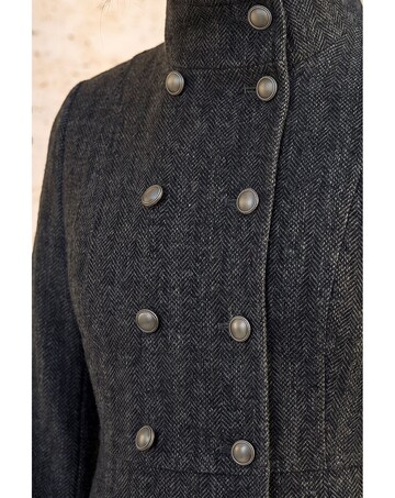 Roman Petite Funnel Herringbone Coat