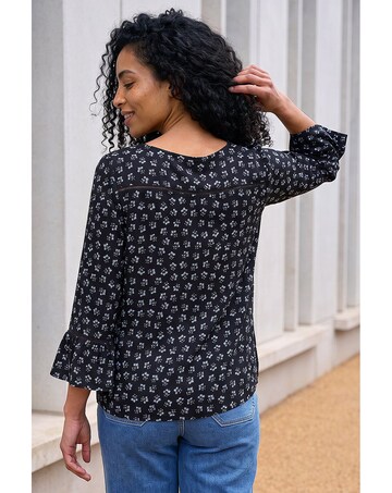 Roman Ditsy Square Neck Top