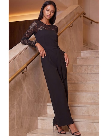 Roman Petite Contrast Stretch Jumpsuit