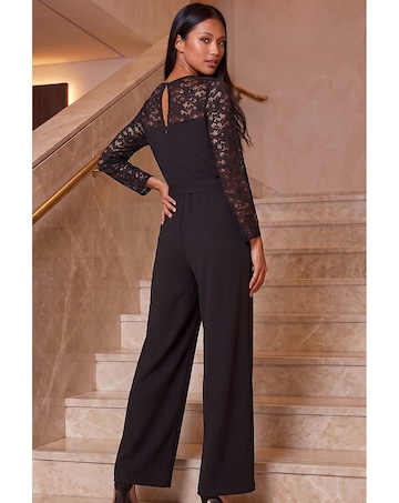 Roman Petite Contrast Stretch Jumpsuit