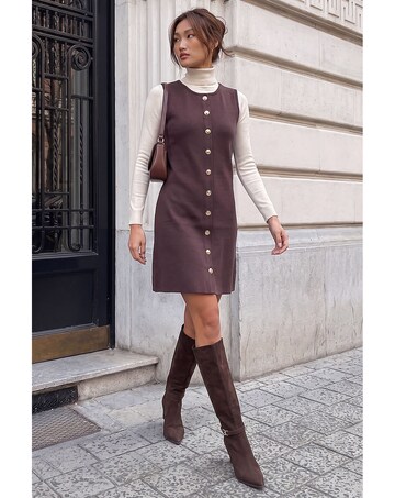 Roman Knitted Pinafore Dress