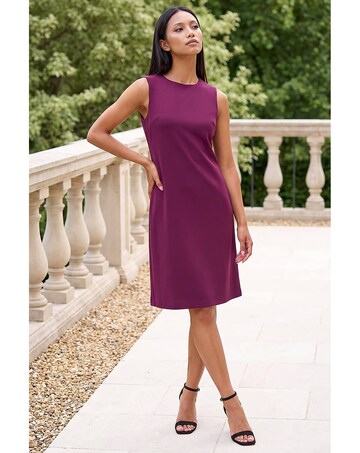 Roman Petite Foil Contrast Mock Dress
