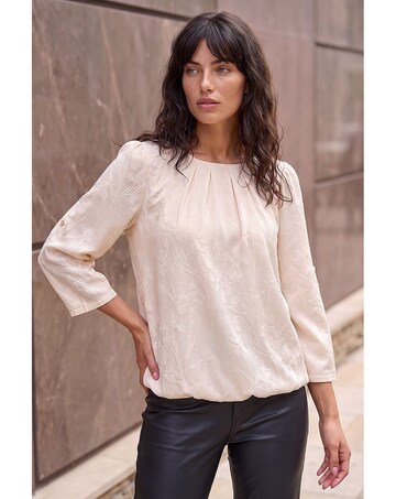 Roman Jacquard Bubble Hem Top