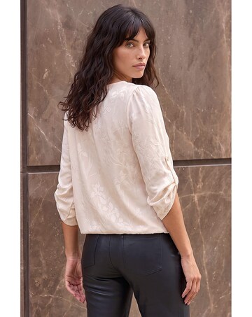 Roman Jacquard Bubble Hem Top