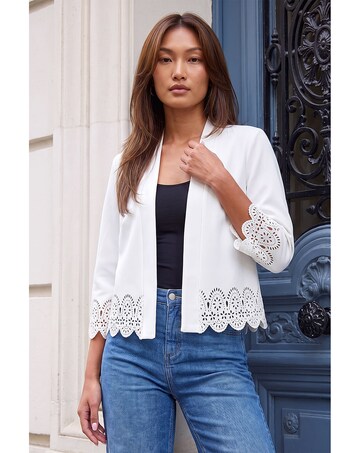 Roman Crepe Cut Out Jacket