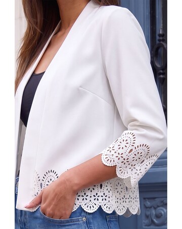 Roman Crepe Cut Out Jacket