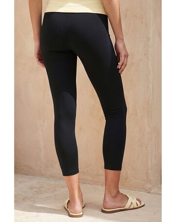 Roman Elastic Waist Cropped Leggings