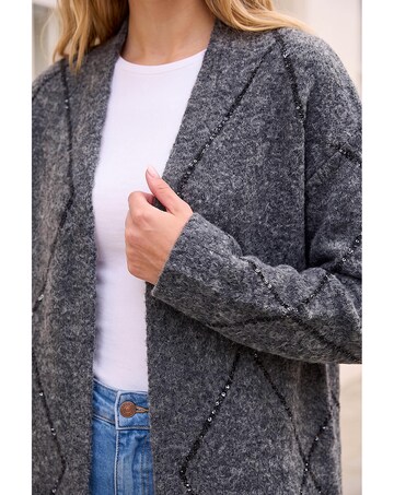 Roman Sparkle Argyle Cardigan