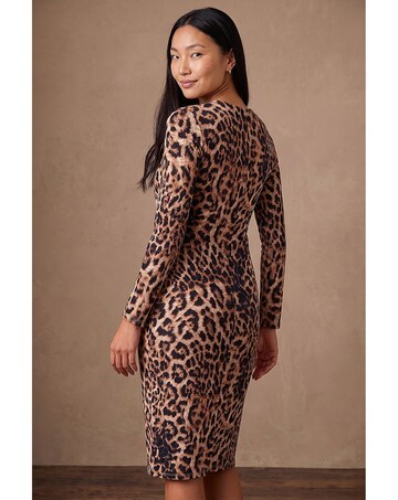 Roman Animal Gathered Chain Dress
