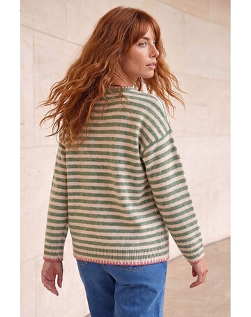 Roman Stripe Stitch Detail Knit Jumper