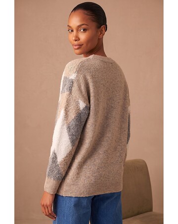 Roman Boucle Chevron Cardigan