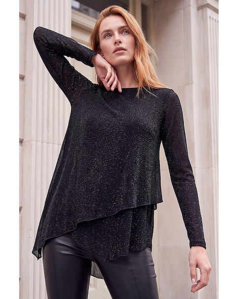 Roman Roman Shimmer Asymmetric Top